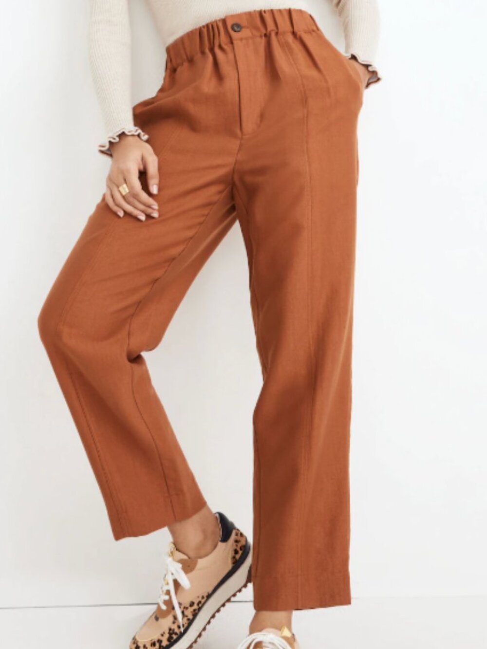 MW Tapered Huston Pull-On Crop Pants - Size S